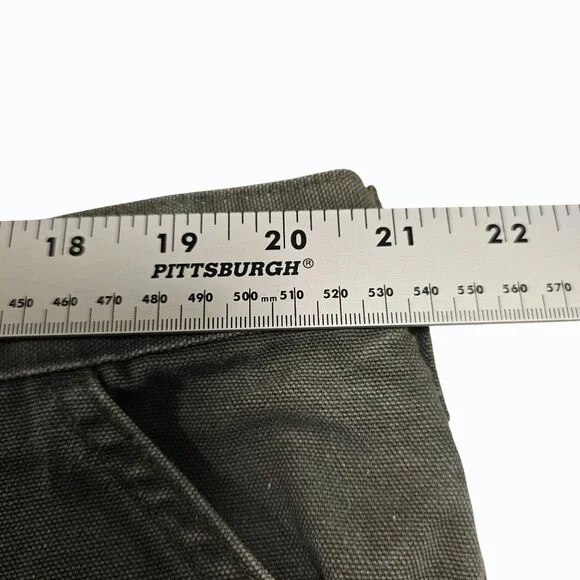 Vtg Carhartt Pants Mens 42x31.5 Olive Green B11 Duck Carpenter Work USA 90s - Picture 11 of 16